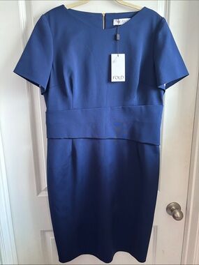 The Fold Ladies' Royal Blue Midi Sheath Dress